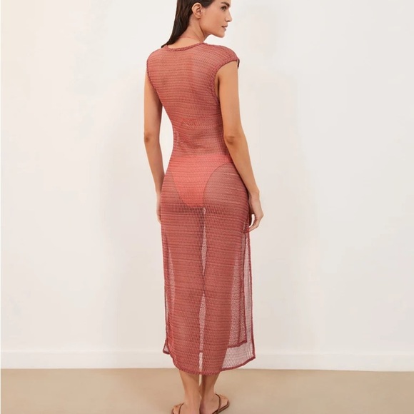 ViX Kimmy Long Coverup Paula Hermanny Dress Open Knit - Picture 6 of 14